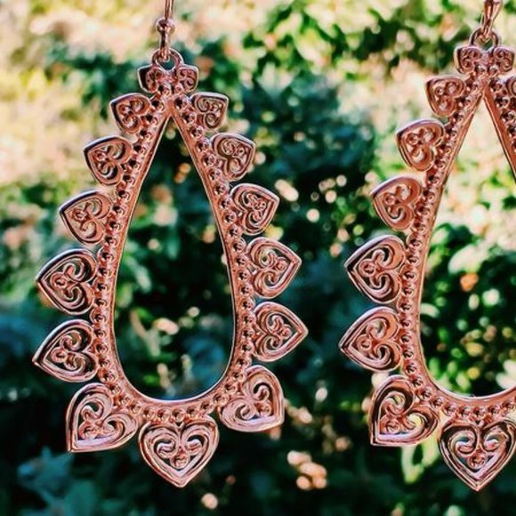 Rose Gold Plated Silver Earring (Fine Jewelry) - Picture 2 of 2